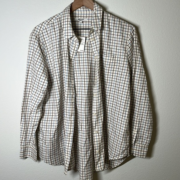 Madewell NWT Oversized Ex-Boyfriend Flannel Button-Down – Size M - Picture 5 of 10